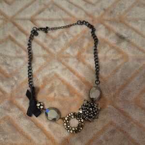 Elegant Black and Silver Necklace